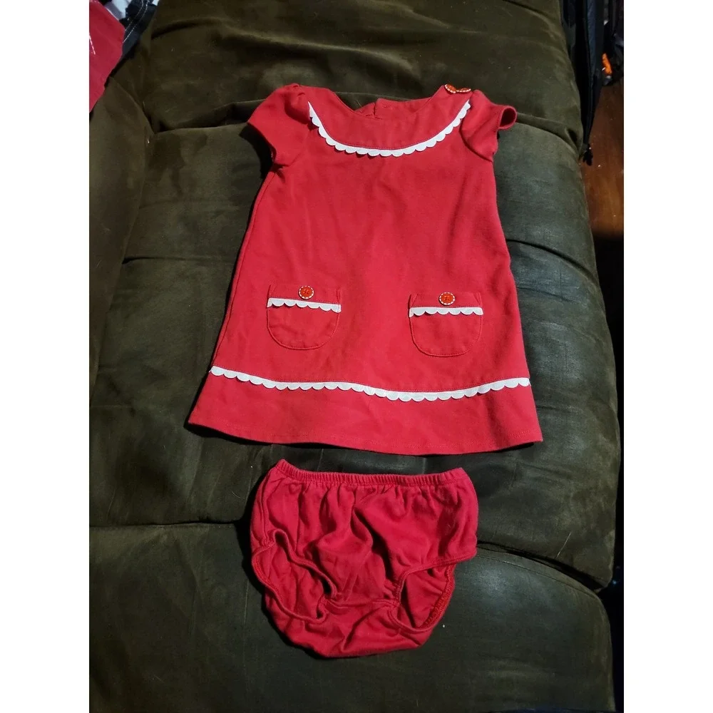 Gymboree valentine's day red dress size 3t with diaper‎ cover